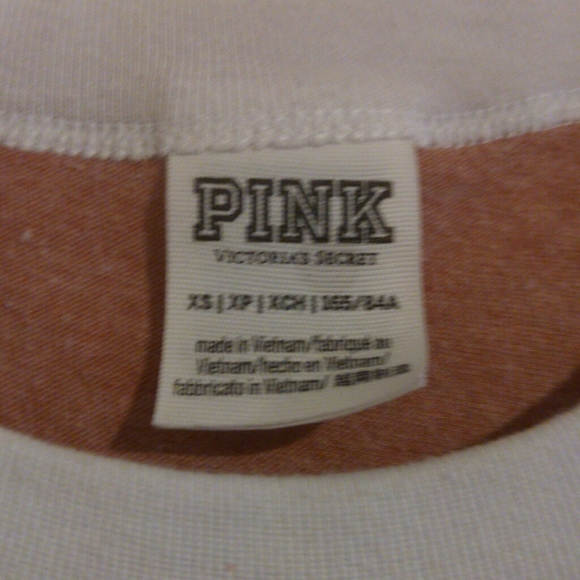 Victoria's Secret PINK light rust colored short sleeve ringer tee size x-small - Picture 2 of 4